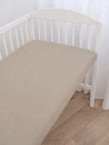 Jersey plachta do postieľky Classic 60 x 120 cm – sivohnedá