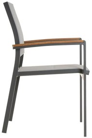 Záhradná stohovateľná stolička antracit,86,5x 57x57,5 ​​cm