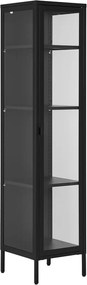 Čierna kovová vitrína 40x180 cm Brisbane – House Nordic