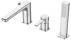 Invena Trend, 3-otvorová vaňová batéria, chrómová, INV-BW-02-S01-V