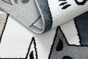 Dywany Łuszczów, Detský kusový koberec Fun Gatti Cats multi, 160x220, šedá, detská izba