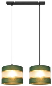 Luster na lanku HELEN 2xE27/15W/230V zelená/zlatá