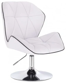 LuxuryForm DESIGN Stolička MILANO MAX na striebornom tanieri - biela