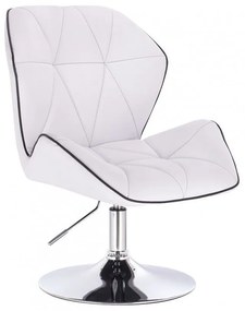 LuxuryForm DESIGN Stolička MILANO MAX na striebornom tanieri - biela