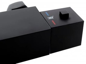 Erga Therm, nástenná sprchová termostatická batéria 150mm, čierna matná, ERG-YKA-BW.GB-THERM-BLK