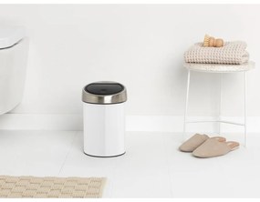 Biely dotykový oceľový odpadkový kôš 3 l Touch Bin – Brabantia