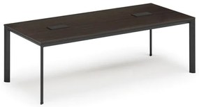 Stôl INVITATION 2400 x 1200 x 740, wenge + 2x stolná zásuvka TYP II, čierna