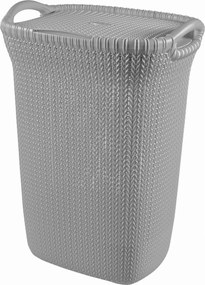 Curver Koš na špinavé prádlo KNIT 57 l, sivý
