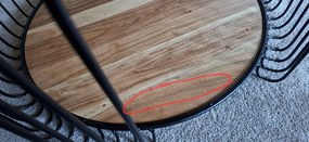 Dizajnový konferenčný stolík Daquan 73 cm akácia - II. Trieda