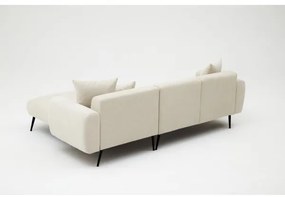 Rohová sedacia súprava PISA do tvaru L, krémová, pravá