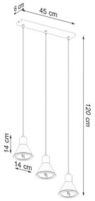 Závesné svietidlo TALEJA 3 čierne [ES111]