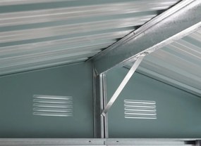 Záhradný domček BestBerg ZDB-9SD / 9 m² / 279 x 324 x 211 cm / biele drevo / sivá