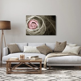 Obraz - Abstraktné ruže svetlo ružová (90x60 cm)
