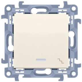 Schodiskový vypínač s podsvietením LED krémový CW6L.01/41