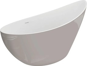 Polimat Akrylátová voľne stojaca vaňa Zoe 180x80 POLIMAT-Rozmery: 180x80, POLIMAT-Farba vane: Biela / grafit lesk