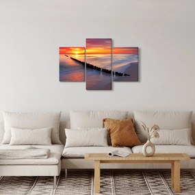 Obraz - Západ slnka, Baltské more, Poľsko (90x60 cm)