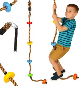 KIK Lezecké lano s diskami pre deti (210 cm)