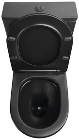 Sapho Sapho, PACO RIMLESS WC kombi, spodný/zadný odpad, čierna, PC1012WRB