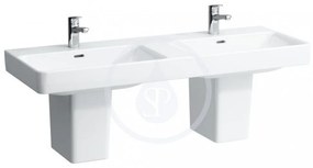 LAUFEN Pro S Dvojumývadlo, 1300 mm x 460 mm, 3 otvory na batériu, biela H8149680001081