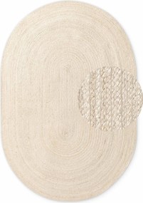 Hanse Home, Kusový koberec Jute Braided 106007 Ivory ovál, 160x230 ovál, béžová, chodba / predsieň