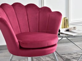 Kreslo Lasair (ružová + chrómová). Akcia -19%. Vlastná spoľahlivá doprava až k Vám domov. 1110158