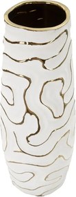 Váza Lia 39 cm biela/zlatá