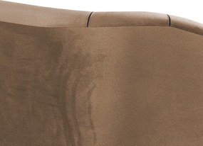 Trojmiestna pohovka Olivio, svele hnedá  zamatová látka