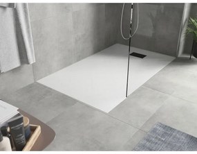 Mexen Hugo, obdĺžniková sprchová vanička SMC 150 x 90 cm, biela, čierna krytka, 42109015-B