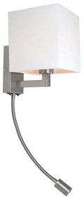 RENDL R12956 TAINA LED nástenná lampa, kombinované biela matný nikel
