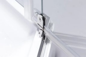 BPS-koupelny Päťuholníkový sprchový kút KZ91A 80x80 chróm/transparent + vanička SXL07A WH biela