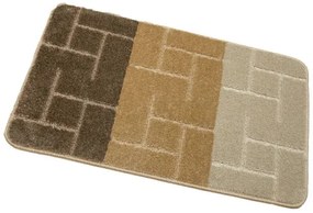 Sada kúpeľňových koberčekov TERAMO béžová / hnedá (2 ks)