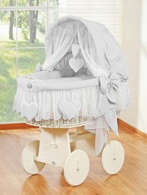 My Sweet Baby Prútený košík s kapucňou- Amelie šedá