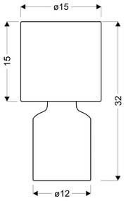 Krémovobiela stolová lampa s textilným tienidlom (výška 32 cm) Iner – Candellux Lighting