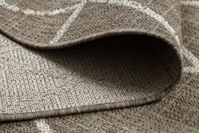 Koberec Šnúrkový SIZAL FLOORLUX 20508 taupe / champagne Trojuholníky