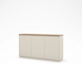 Béžová komoda v dekore duba 152x84x40 cm Loreta – Marckeric