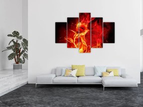 Oheň - abstraktný obraz