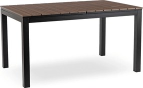 Záhradný stôl obdĺžnikový JOY 140 – 180 cm rozkladací orech/čierna