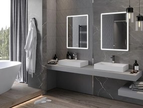 Mexen Navia osvetlené kúpeľňové zrkadlo 60 x 80 cm, LED 6000K, proti pareniu - 9803-060-080-611-00