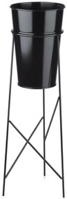 KOVOVÝ KVETINÁČ SO STOJANOM SIM 72X21 CM ČIERNA
