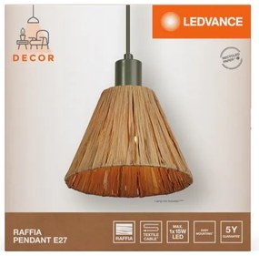 Ledvance - Luster na lanku DECOR RAFFIA 1xE27/15W/230V rafia
