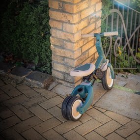 PETITE&amp;MARS - Detská trojkolka 5v1 TURBO Misty Green