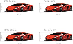 Lamborghini Aventador textilná prelepiteľná nálepka na stenu 50 x 16 cm