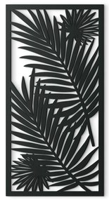 drevko Obraz z dreva Palmové listy Rozmer obrazu: 44,5 x 22,5 cm, Farba dekorácie: Čierna