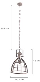 Stropná lampa lorento ø 42 cm matne strieborná MUZZA