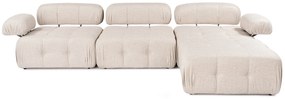 Doblo 3-sedačka s taštičkou ( L1-O1-1R-Pouffe) - svetlohnedá