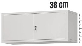 Závesná skrinka Ewa kovová šedý