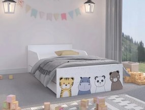 DomTextilu Čarovná detská posteľ so zvieratkami 160 x 80 cm  Biela 46718