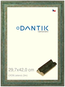 DANTIK rám na obraz 29,7x42 | LYON zelená (Plexi Čiré)