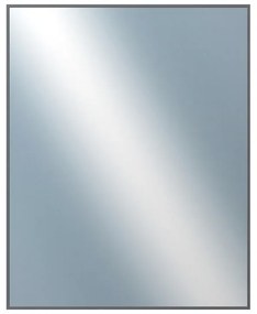 DANTIK - Zrkadlo v rámu, rozmer s rámom 80x100 cm z lišty Hliník platina (7003019)