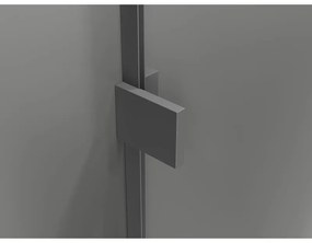 Mexen Lunar, L Duo výklopný sprchový kút 110 x 105 cm, 8mm číre sklo, grafitový profil, 834L-110L-105P-95-00